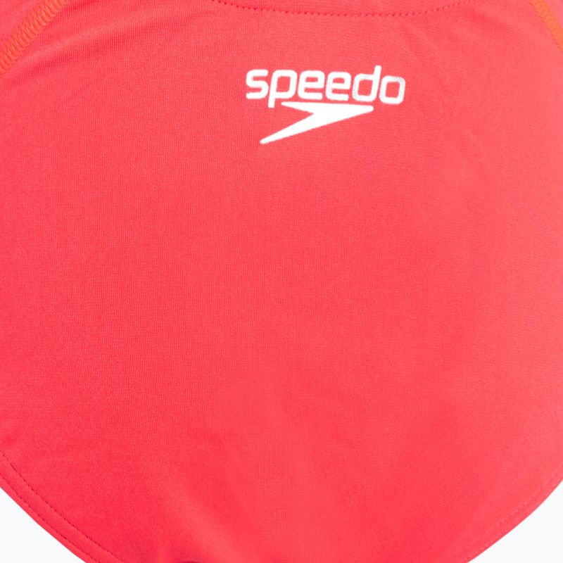 Speedo Lane Lane Line Back Solid roz 68-13441 costum de baie o piesă pentru copii 3