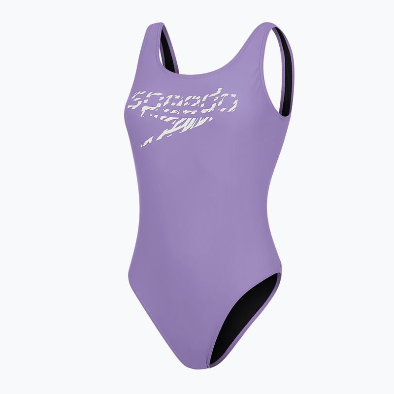 Costum de baie Speedo Logo Deep U-Back pentru femei  o singură piesă  mov 68-12369 4