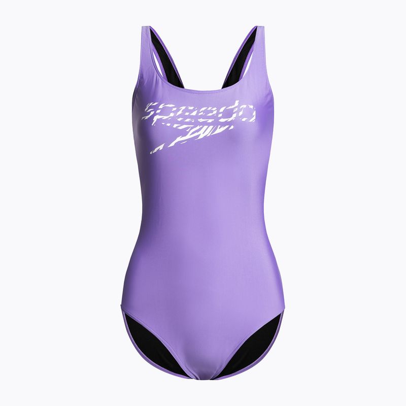 Costum de baie Speedo Logo Deep U-Back pentru femei  o singură piesă  mov 68-12369