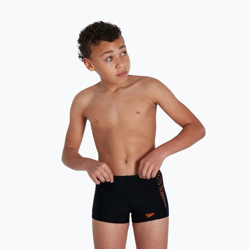 Speedo Plastisol Placement Aquashort pantaloni de înot pentru copii negru 68-09530 5