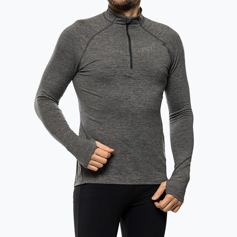 Bluză de alergare pentru bărbați Inov-8 Train Elite Mid Half Zip dark grey