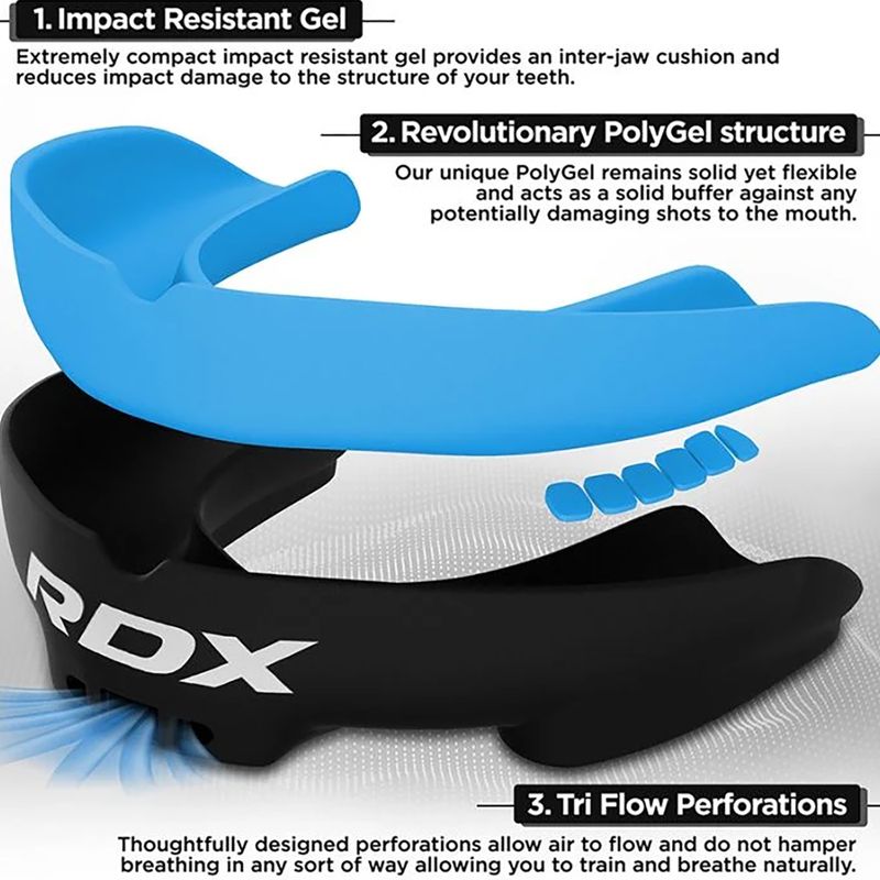 Protecție maxilar pentru copii RDX Mouth Junior blue 2