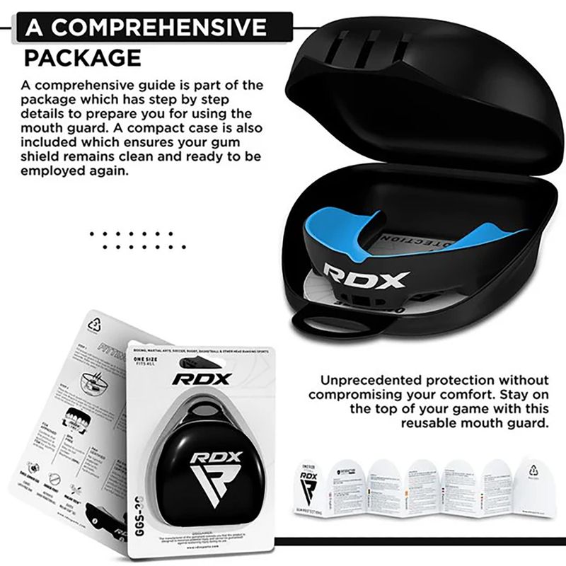 Protector maxilar RDX Mouth Guard blue 4