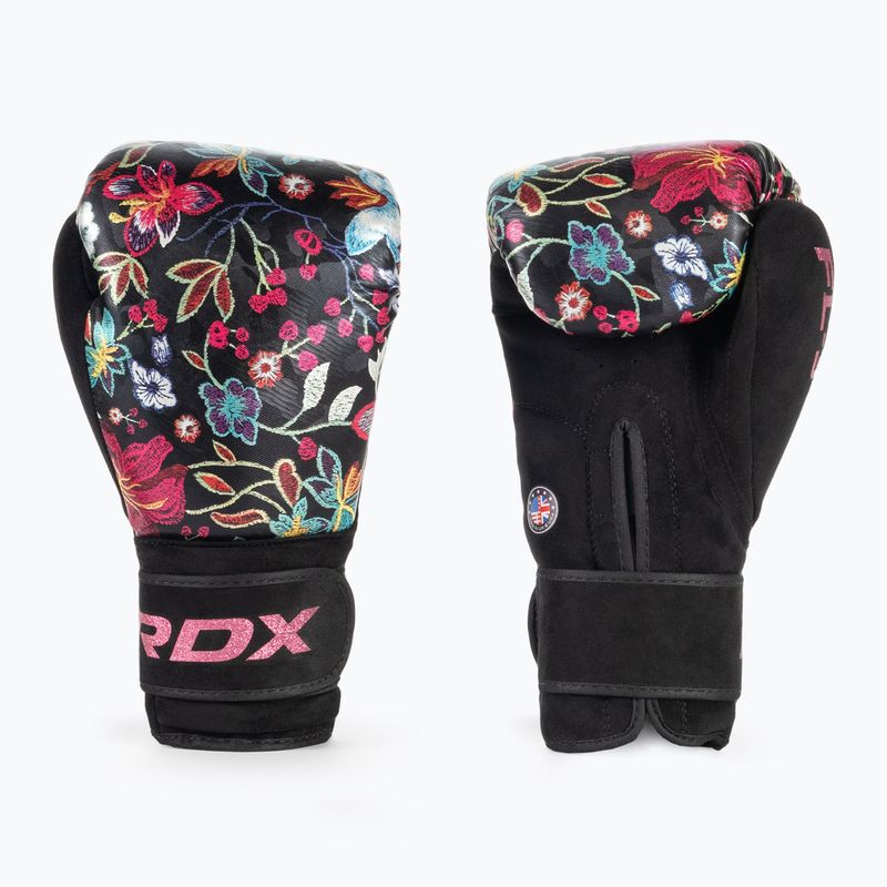 Mănuși de box RDX FL-3 negru-colorate BGR-FL3