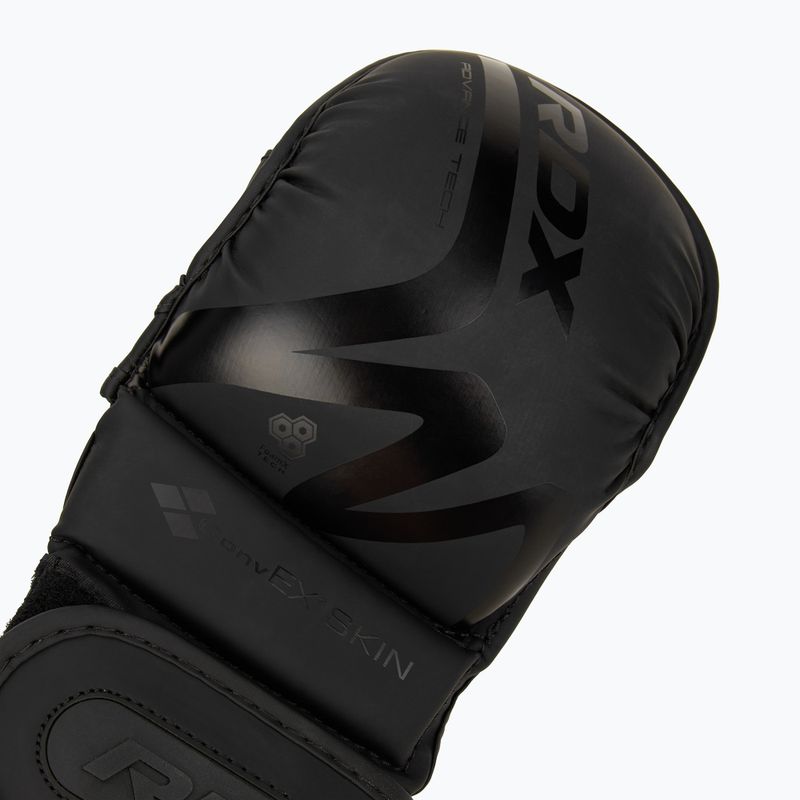 Mănuși de grappling RDX T15 Noir Hybrid matte black 6
