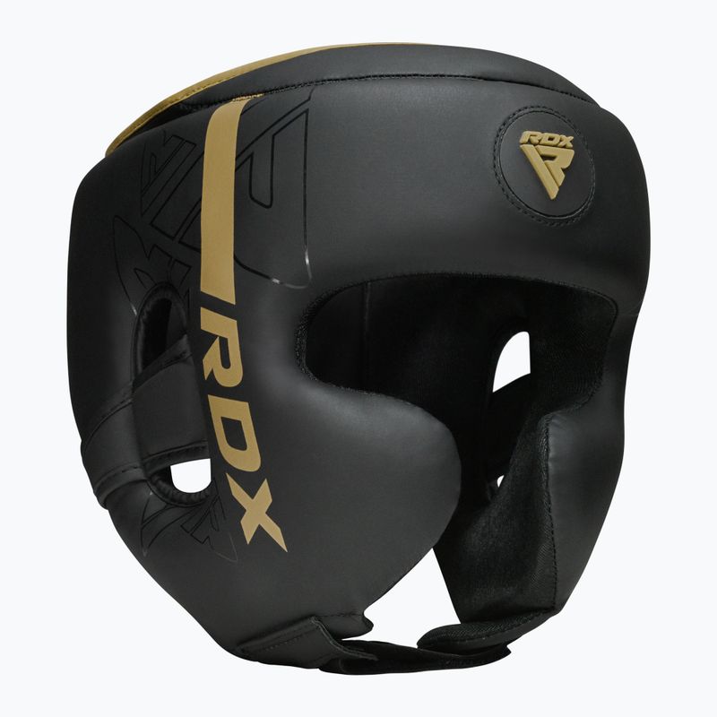 Cască de box RDX F6 matte golden