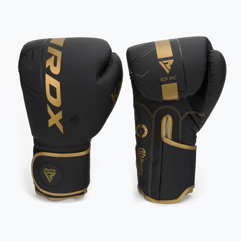 Mănuși de box RDX F6 negru-galbene BGR-F6MGL