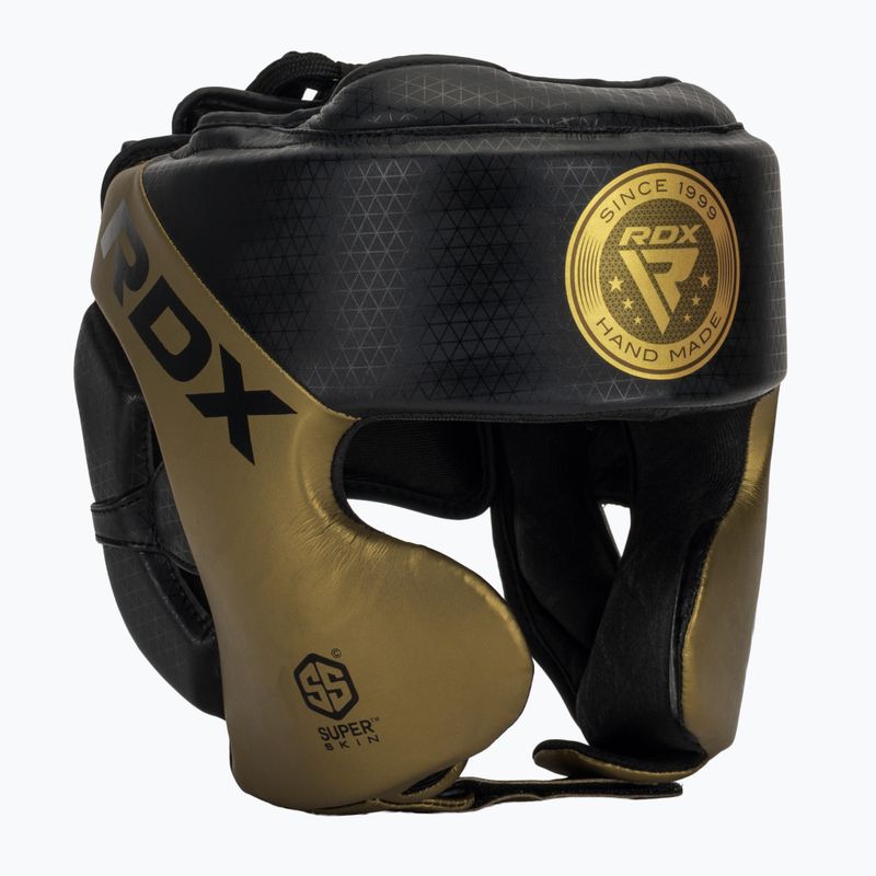 Cască de box RDX L1 Mark Pro Cheek Boxing Training Head Guard golden