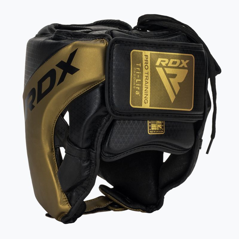 Cască de box RDX L1 Mark Pro Cheek Boxing Training Head Guard golden 3