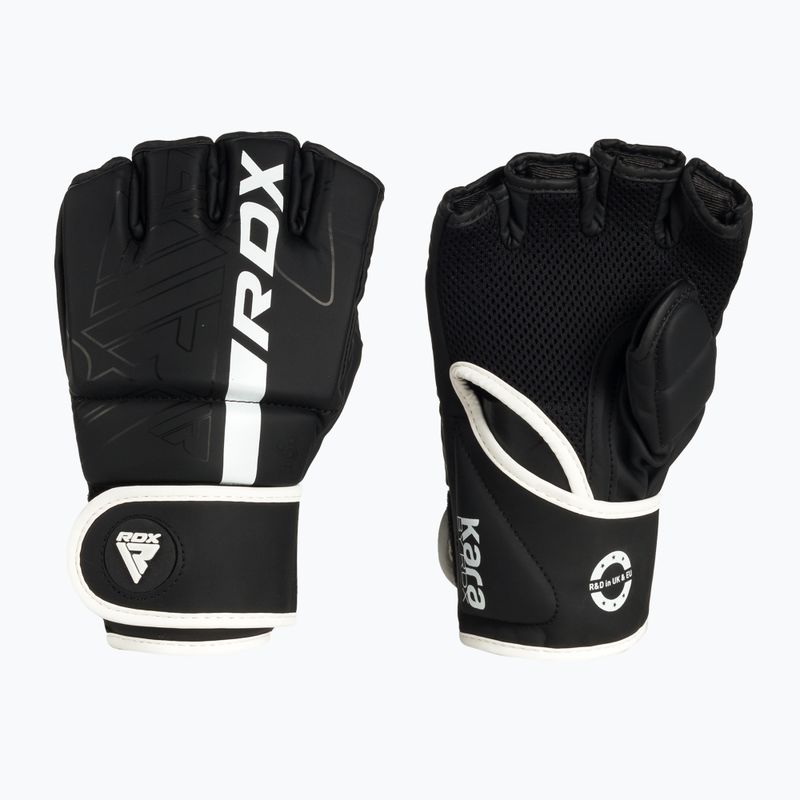 Mănuși de grappling RDX F6 negru-albe GGR-F6MW