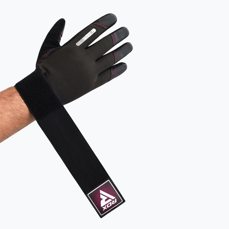 Mănuși de antrenament  RDX T2 Touch Screen Friendly Full Finger Gym Gloves full pink 5