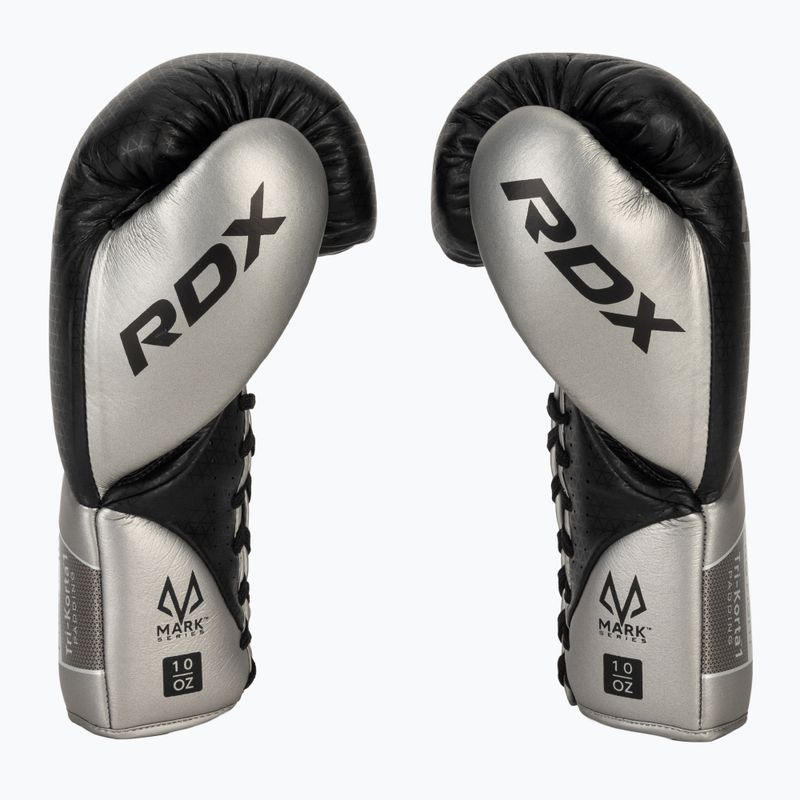 Mănuși de box RDX K1 Mark Pro Fight Boxing silver 4