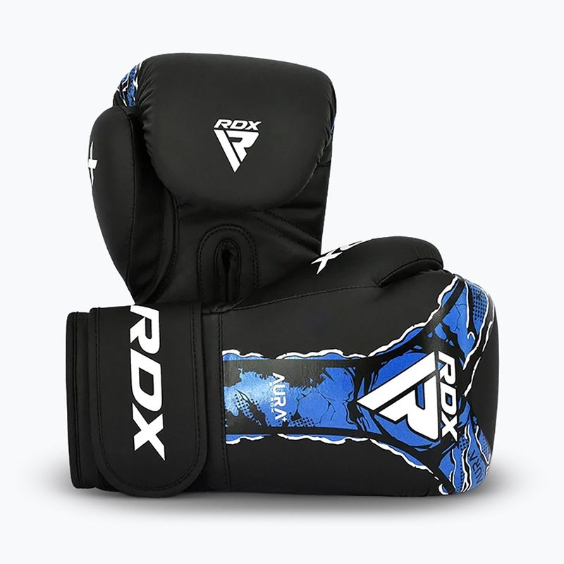 Mănuși de box RDX Boxing New Aura F17 black/blue 2