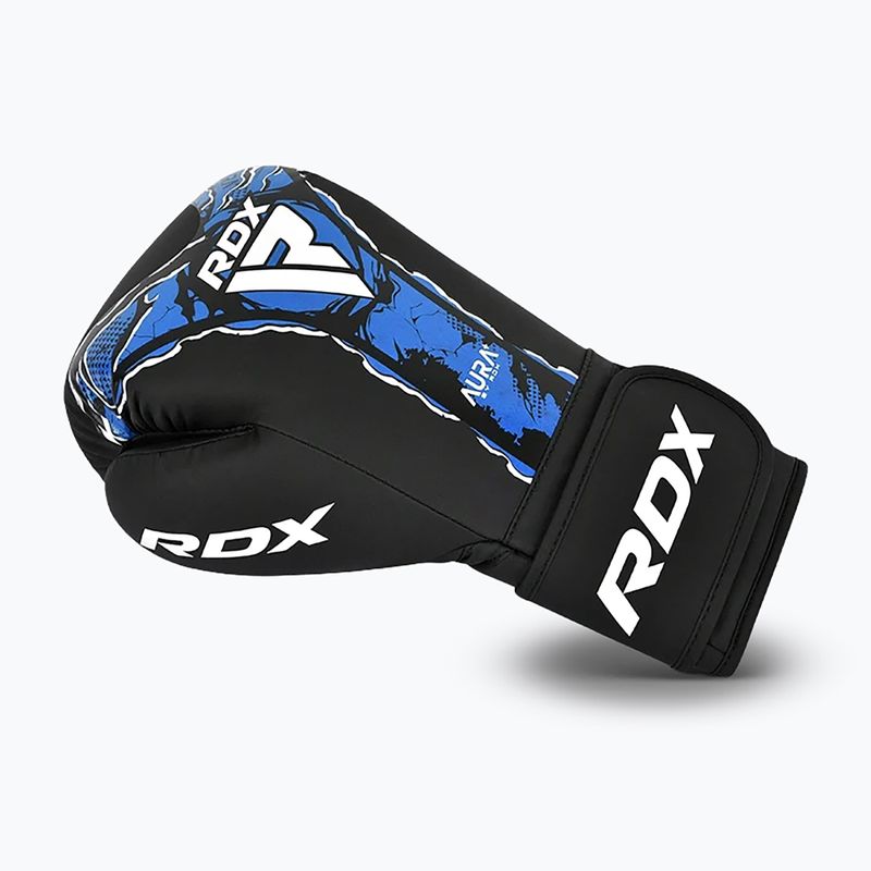Mănuși de box RDX Boxing New Aura F17 black/blue 3