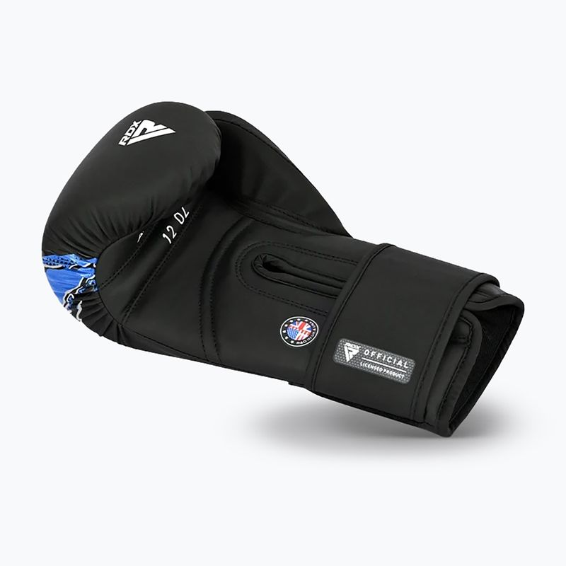 Mănuși de box RDX Boxing New Aura F17 black/blue 4