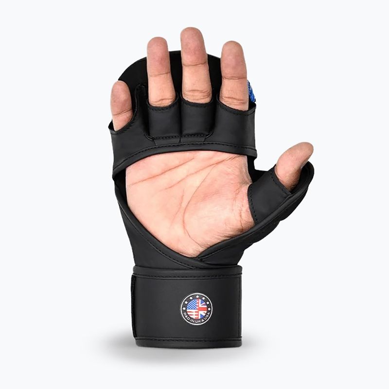 Mănuși de MMA RDX Grappling Shooter New Aura F17 black/blue 3