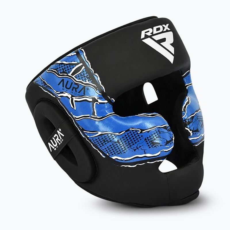 Cască de box RDX New Aura F17 Head black/blue 2