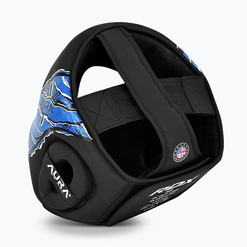 Cască de box RDX New Aura F17 Head black/blue 4