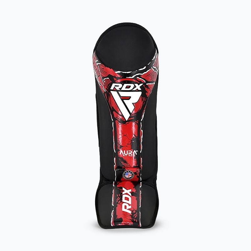 Apărători de tibii și picioare RDX Instep New Aura F17 Shin black/red 4