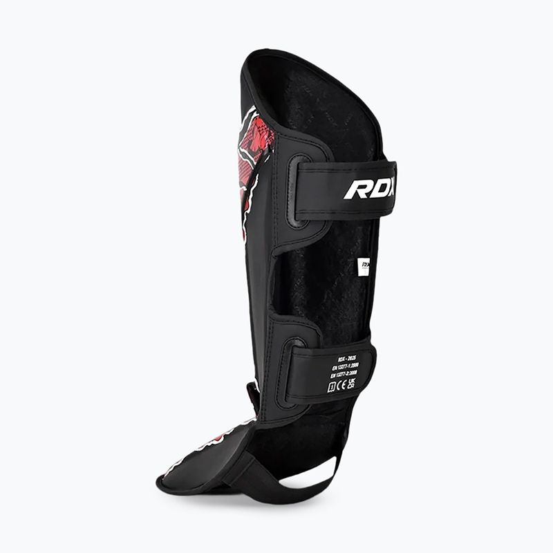 Apărători de tibii și picioare RDX Instep New Aura F17 Shin black/red 5