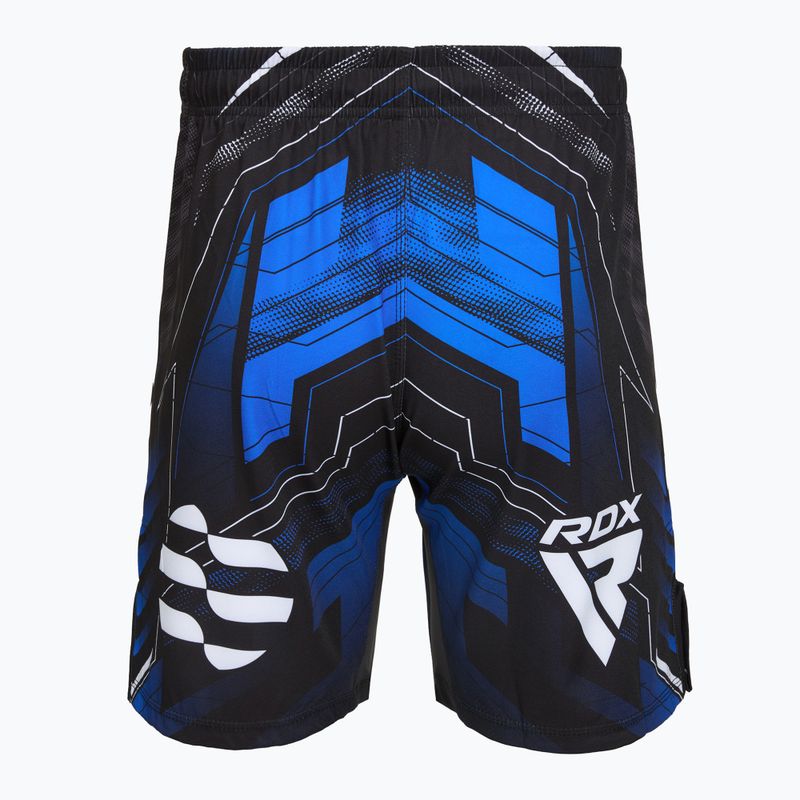 Pantaloni scurți de antrenament pentru bărbați RDX IMMAF Approved MMA Fight & Training blue 2