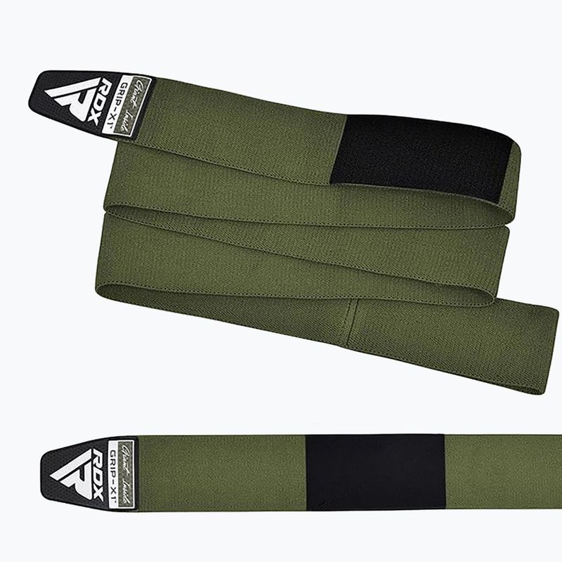 Benzi pentru genunchi RDX Compression Elasticated Knee Wrap army green 3