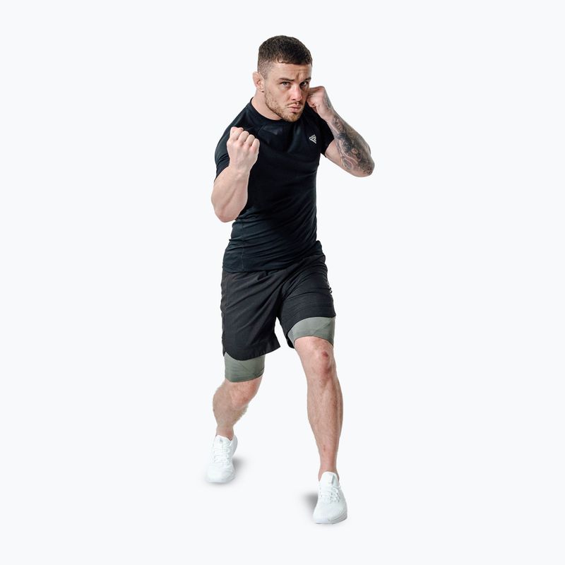 Pantaloni scurți de antrenament RDX T16 black/grey 2