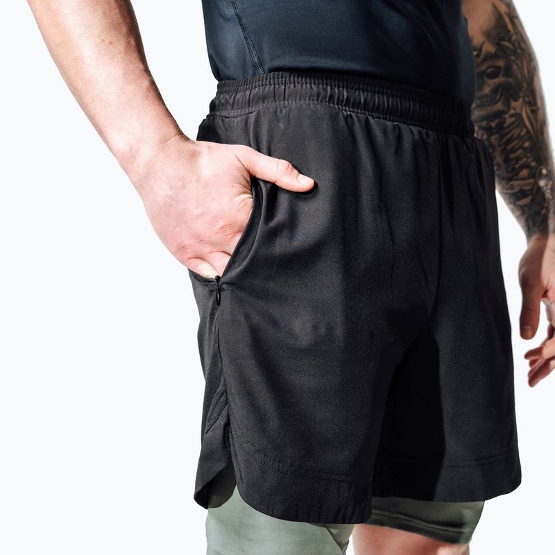 Pantaloni scurți de antrenament RDX T16 black/grey 5