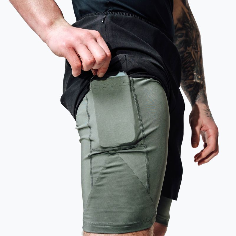 Pantaloni scurți de antrenament RDX T16 black/grey 9