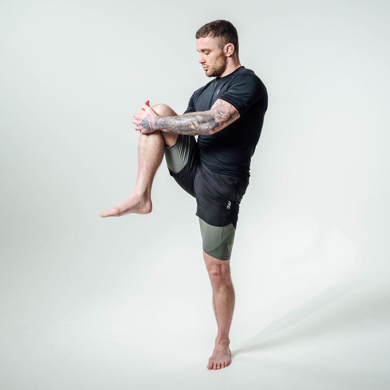 Pantaloni scurți de antrenament RDX T16 black/grey 14