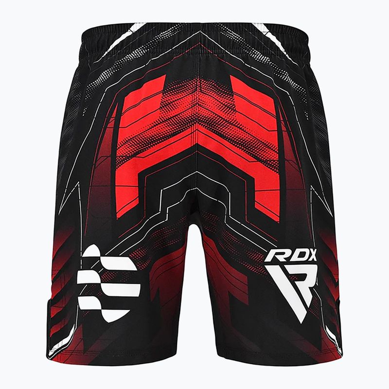Pantaloni scurți de antrenament pentru bărbați RDX IMMAF Approved MMA Fight & Training red 2