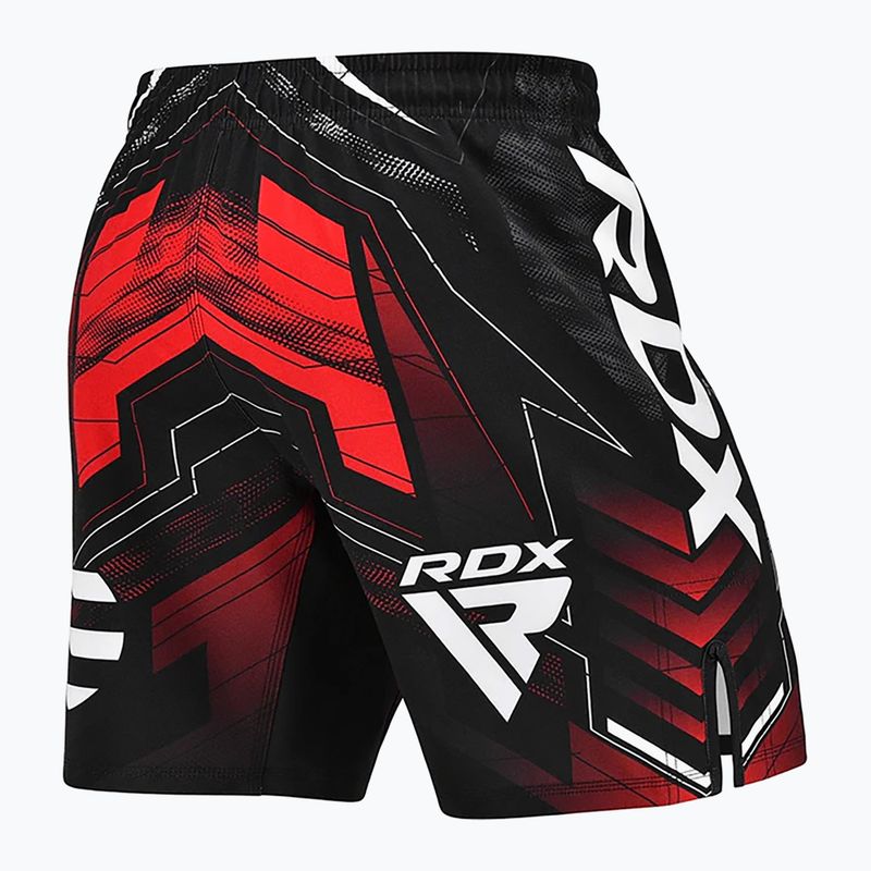 Pantaloni scurți de antrenament pentru bărbați RDX IMMAF Approved MMA Fight & Training red 3