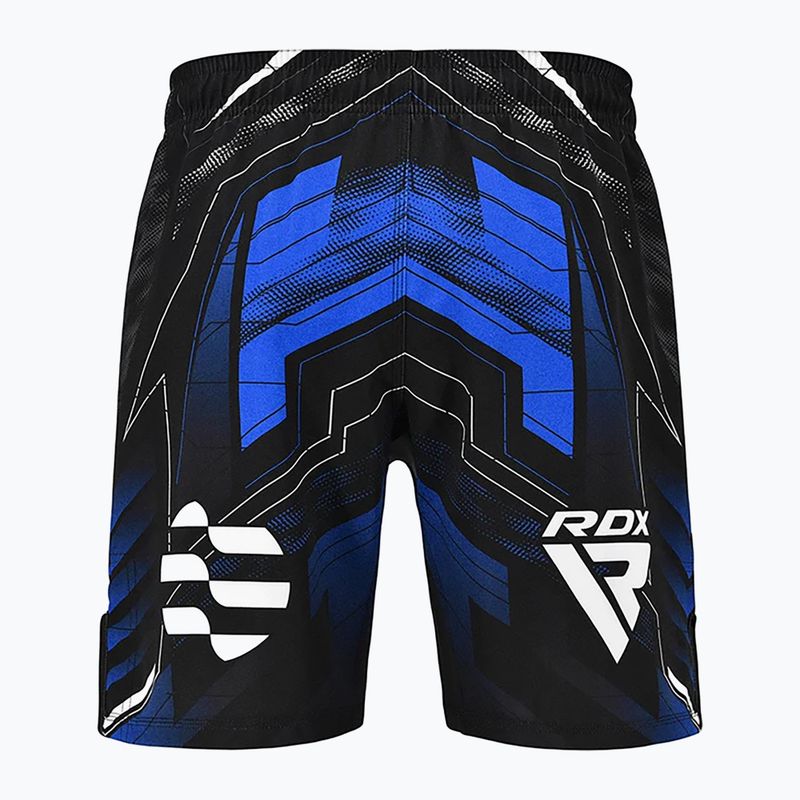 Pantaloni scurți de antrenament pentru bărbați RDX IMMAF Approved MMA Fight & Training blue 2