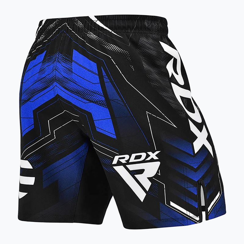 Pantaloni scurți de antrenament pentru bărbați RDX IMMAF Approved MMA Fight & Training blue 3