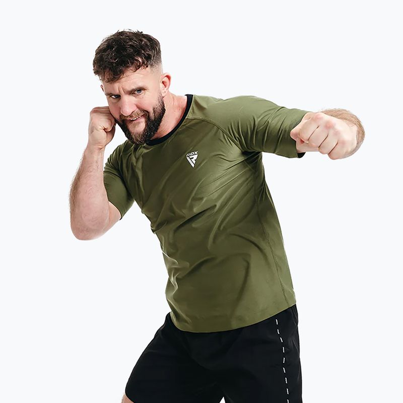 Tricou de antrenament pentru bărbați RDX M1 army green 3