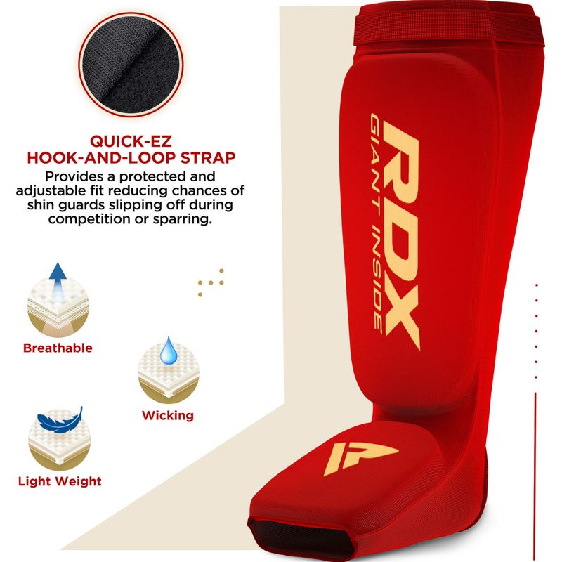 Apărători pentru tibie RDX Hosiery Shin Instep Foam red/white 2