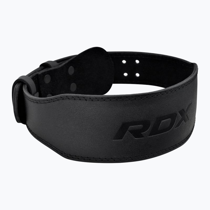 Centură pentru ridicarea greutăților RDX Belt 4" Leather black 3
