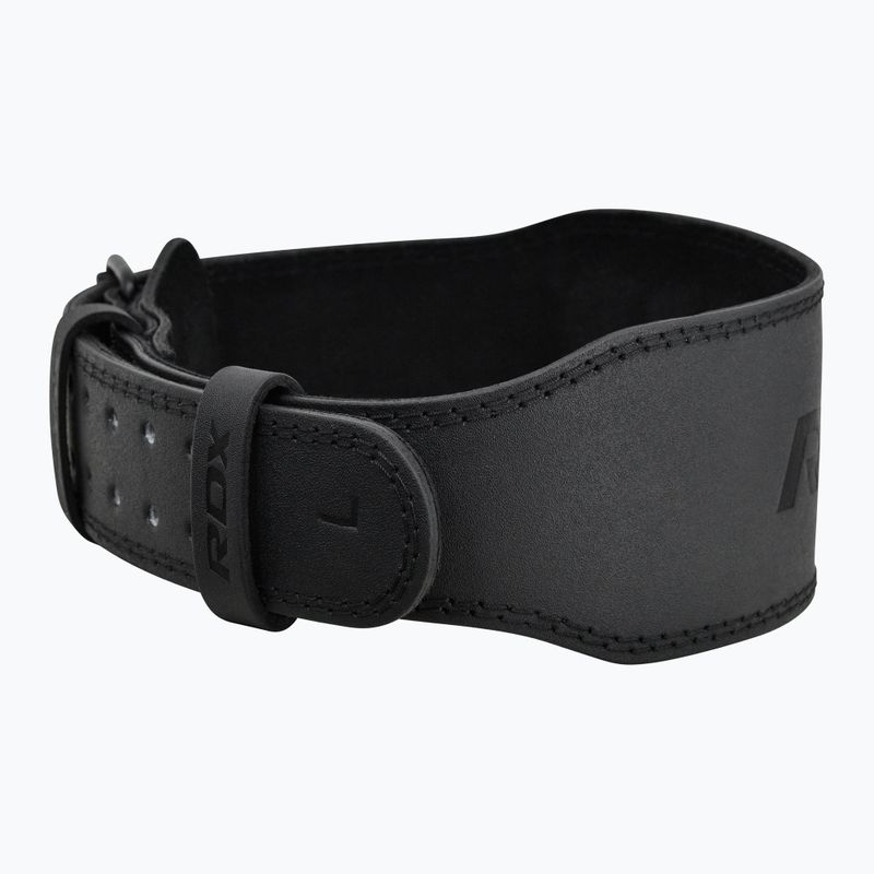 Centură pentru ridicarea greutăților RDX Belt 4" Leather black 4
