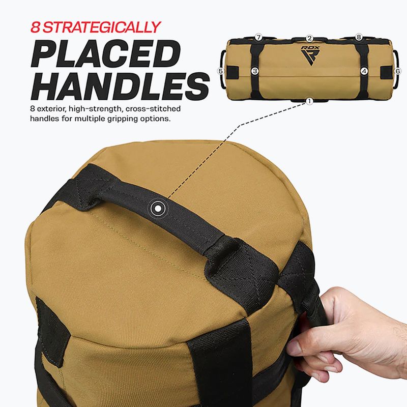 Sac de antrenament RDX Fitness Sand khaki 9