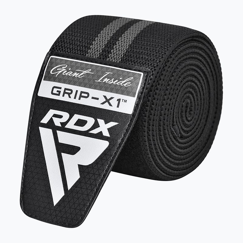 Apărători pentru genunchi RDX KR11 Gym Knee Wrap black/grey 4