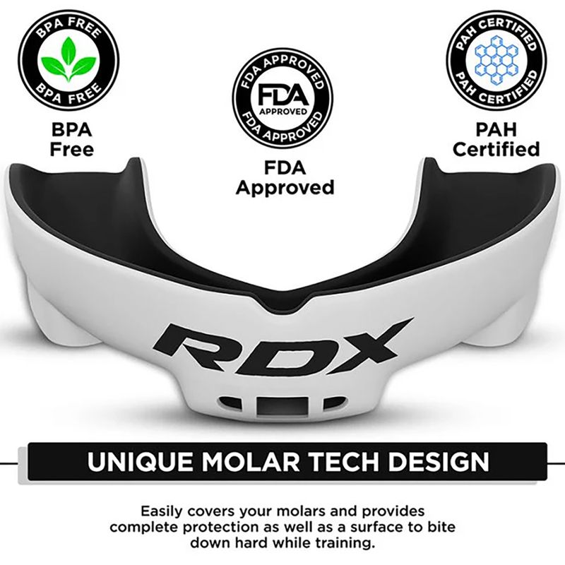 Protector maxilar RDX Mouth Guard white/black 4