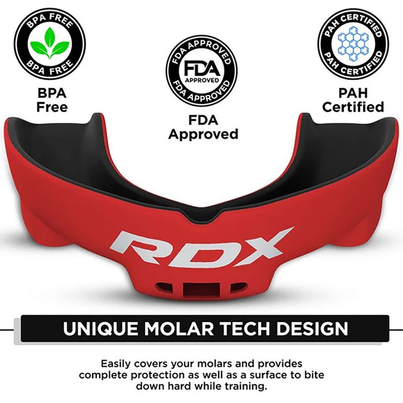 Protector maxilar RDX Mouth Guard black/red 5