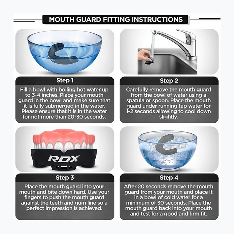 Protector maxilar RDX Mouth Guard black/red 6