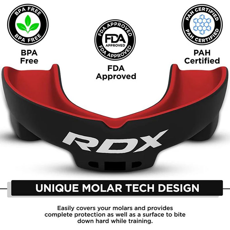 Protector maxilar RDX Mouth Guard red/black 2