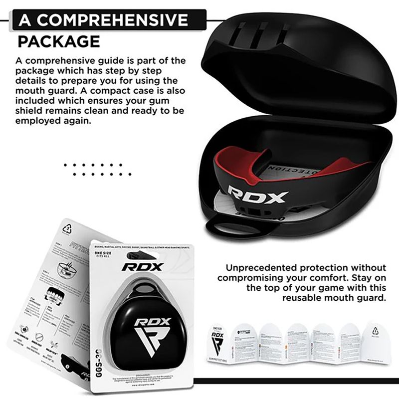 Protector maxilar RDX Mouth Guard red/black 5