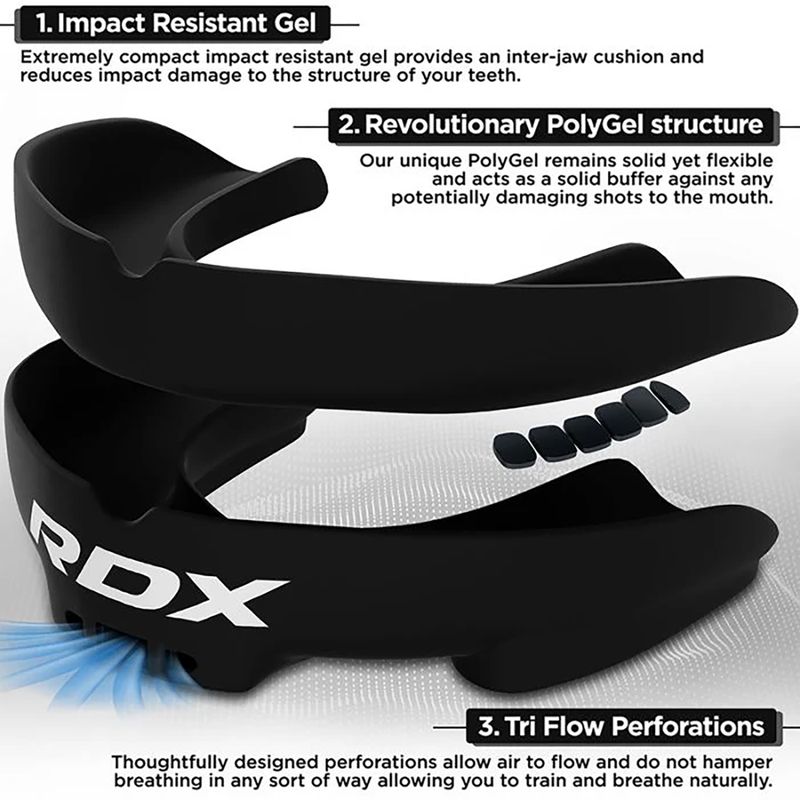 Protector maxilar RDX Mouth Guard black 2
