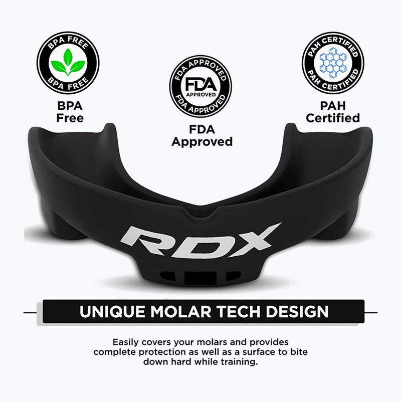 Protector maxilar RDX Mouth Guard black 3