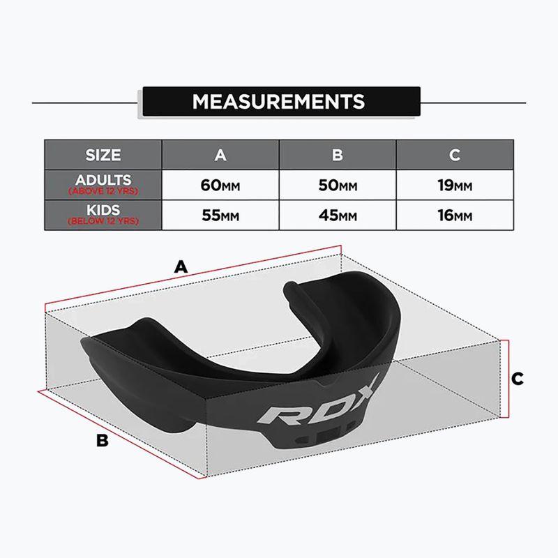 Protector maxilar RDX Mouth Guard black 5