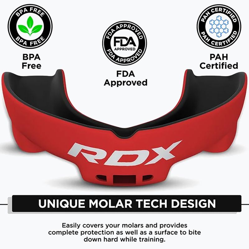 Protecție maxilar pentru copii RDX Mouth Junior red/black 3