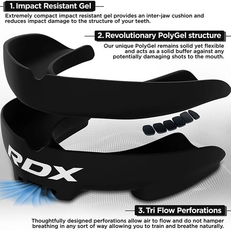 Protecție maxilar pentru copii RDX Mouth Junior black 2